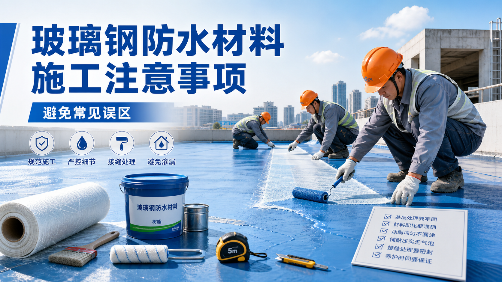 玻璃钢防水材料施工注意事项,避免常见误区 晋中 版
